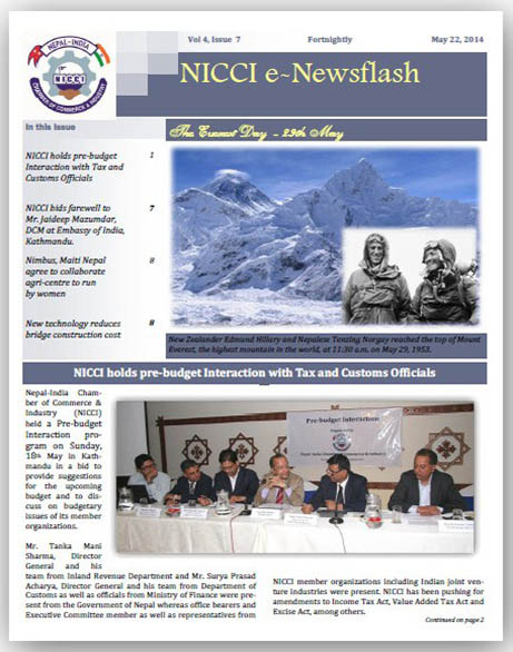 NICCI E-News Flash, May Issue