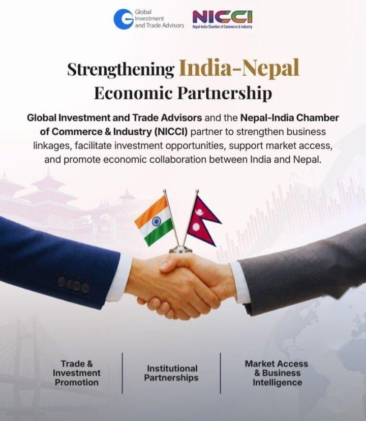 Nepal-India Chamber of Commerce & Industry (NICCI) Signs MoU with Global Investment and Trade Advisors (GITA) to Strengthen Nepal-India Trade and Investment Cooperation